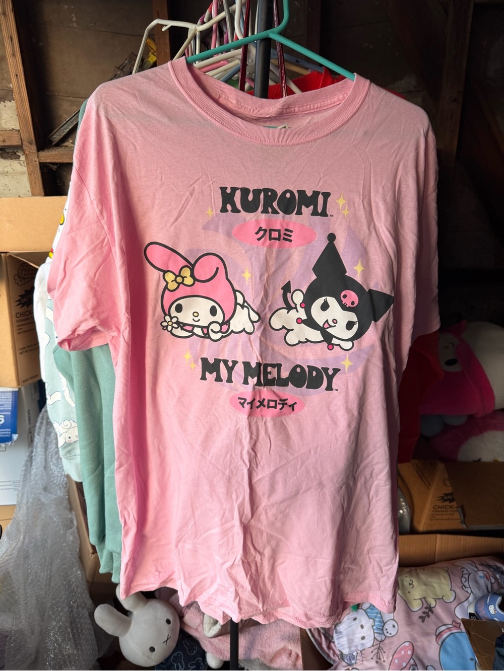 Sanrio Pink Kuromi & My Melody Graphic Tee